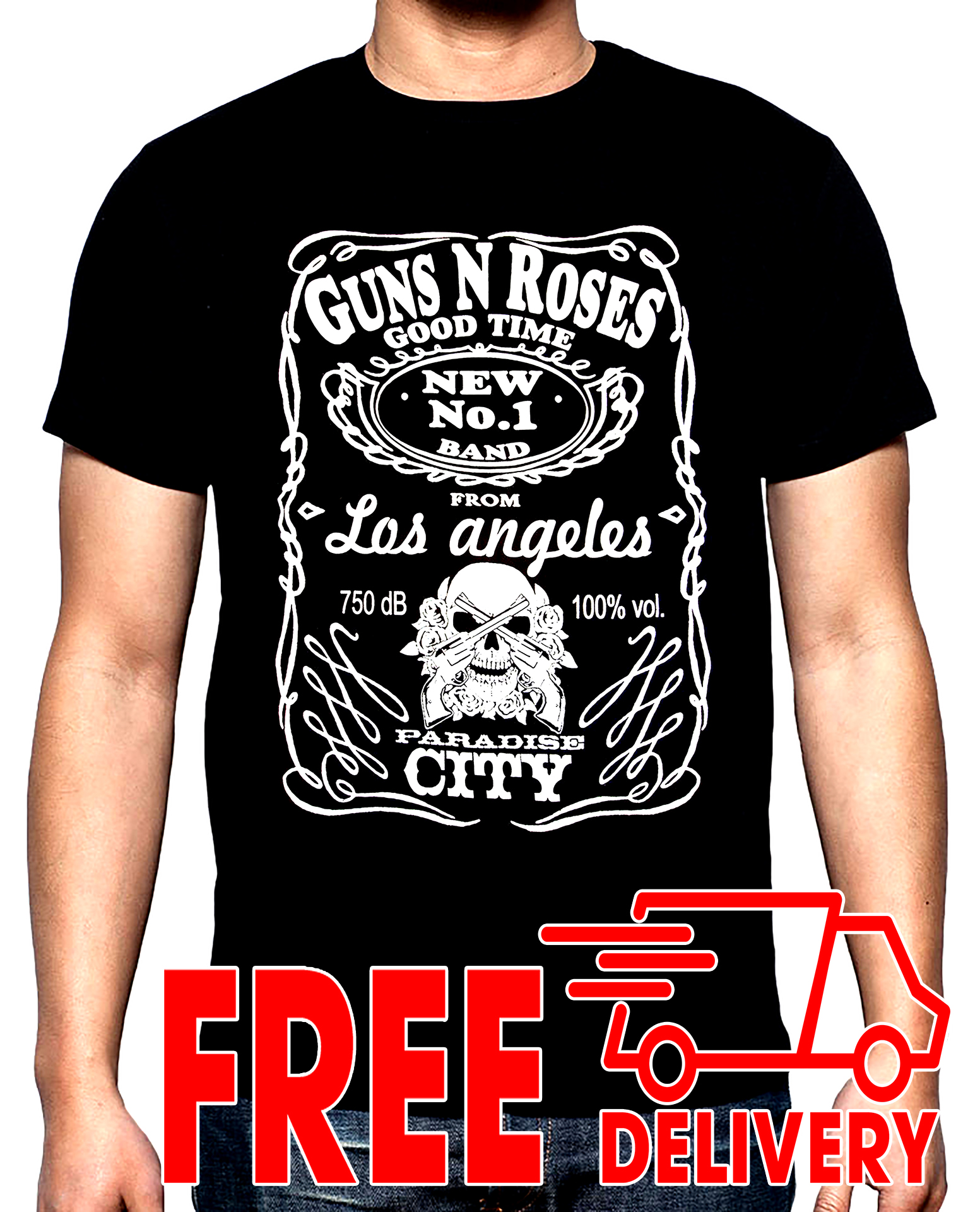 Guns and Roses, 2, мъжка тениска, 100% памук, S до 5XL